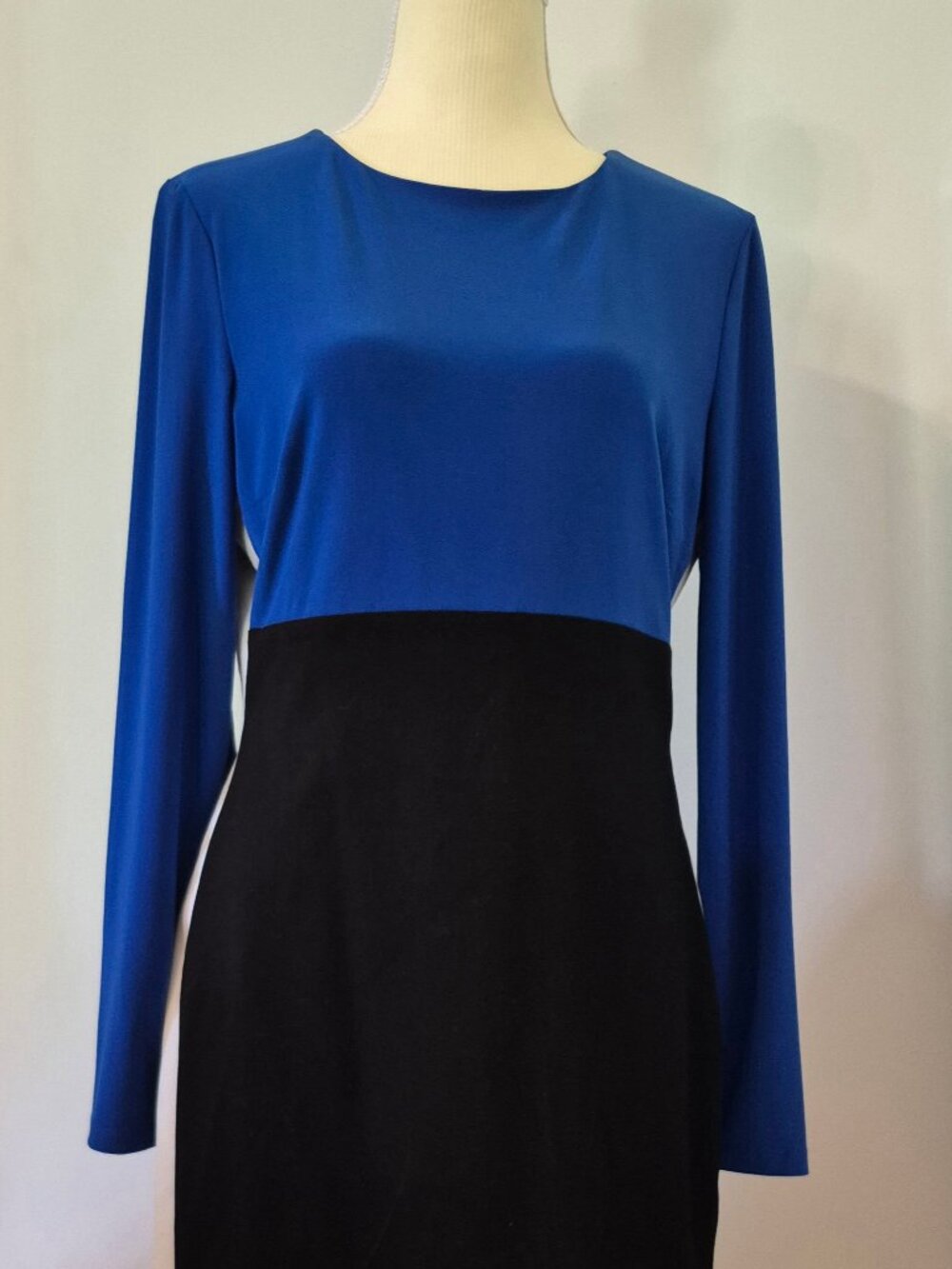 Ralph Lauren 10 Colorblock Jersey Sheath Dress‎ Classic Corporate Preppy Modest